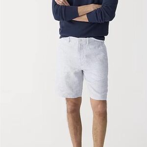 J. Crew light blue Flat Front Shorts Classic linen Style
